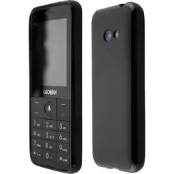 caseroxx Schutz-Hülle TPU-Hülle kompatibel mit Alcatel 3088 / 3088X, Gummi Handy Tasche schwarz - Schwarz