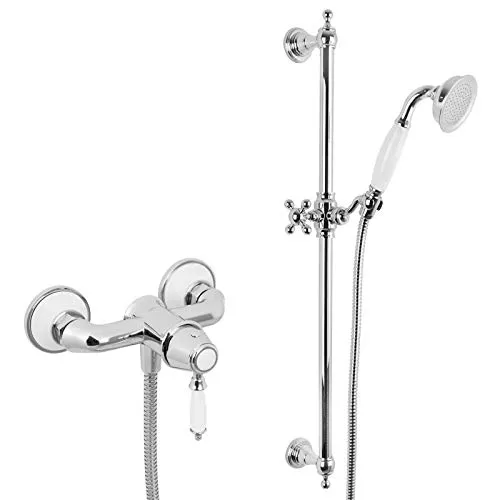 Welfenstein Nostalgie Aufputz-Duschset NY-41D mit Brausestange Retro