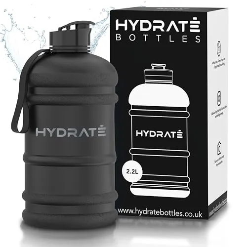 Hydrate XL Jug - 2,2 l Wasserflasche, BPA-frei - Thermobehälter mit auslaufsicherem Klappverschluss, ideal für Fitness und Outdoor-Aktivitäten. Extra starkes Material sorgt für Langlebigkeit und Sicherheit.