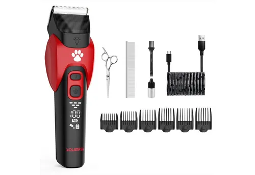 Scttomon Hundeschermaschine SK-1821, Profi Tierhaarschneider für Hund und Katze, Mit Schere und Kamm