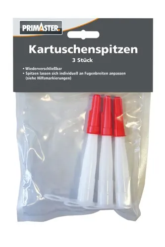 Primaster Kartuschenspitzen 3 Stück Silikonspitzen Wiederverschließbar
