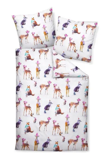 Janine Bettwäsche modern arts, 155x220 cm - Hochwertige Satin-Bettwäsche - Bettwäsche aus Makosatin (155x220 cm), hautfreundlich und atmungsaktiv, ideal für Allergiker. Pflegeleicht und mit Reißverschluss für einfachen Bezug. Oeko-Tex® zertifiziert für unbeschwerten Schlaf.