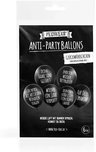 Luftballons Schwarz von Pechkeks, Fun Unlimited Products