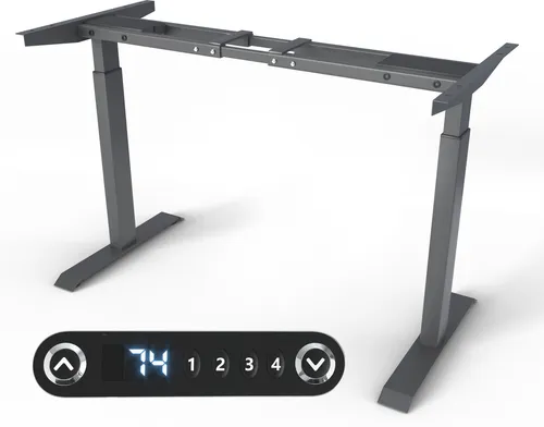 Höhenverstellbarer Schreibtischrahmen mit Dual Motor von VESKA® - Elektrisch höhenverstellbarer Schreibtischrahmen mit leistungsstarken Motoren, LCD-Display und Memoryfunktion. Ideal für ergonomisches Arbeiten von 71-120 cm.