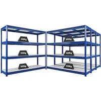 PROREGAL® Schwerlastregal MegaDeal 2x DINO - 180x90x45cm - Schwerlastregal-Set für extreme Lasten, bis 600kg pro Fachboden. Ideal für Lager und Werkstatt mit einfacher Steckmontage und flexibler Höhenverstellung.