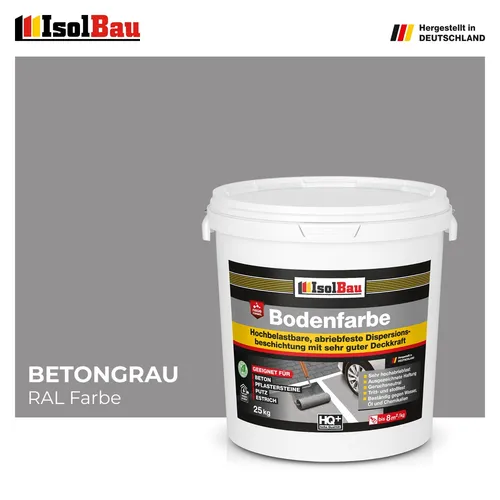 Bodenfarbe Betonfarbe Betongrau 25 kg Bodenbeschichtung Fußbodenfarbe Garage