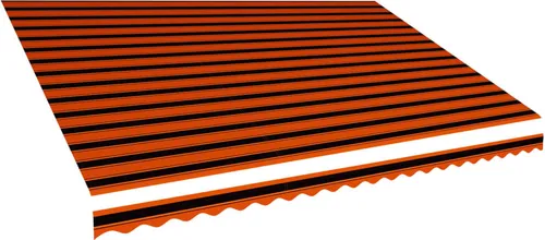 The Living Store Markisenbespannung 500x300 cm in Orange & Braun