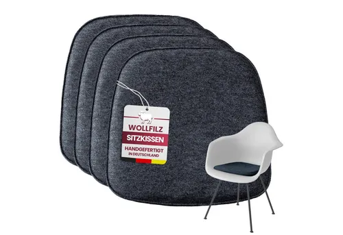 Easy and Green Sitzkissen Filz Eckig 40x39cm - Waschbar & Rutschfest - Stuhlkissen aus hochwertigem Filz, waschbar und rutschfest, ideal für drinnen und draußen. Verleihen Sie Ihrem Sitzbereich Komfort und Stil!