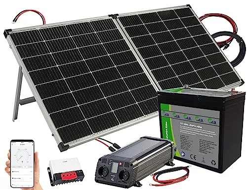 revolt Solar für Garten 230V: Komplettes Solar-Set mit Wechselrichter und 240-W-Solarpanel - Netzwechselrichter für Solar- & Windenergie mit 1.500 Watt Dauerleistung, 2 USB-Ports und Bluetooth-App zur Überwachung der Systemleistung. Ideal für Garten, Gartenhaus und Offgrid-Anwendungen.