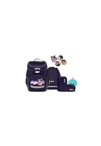 ergobag cubo Bundle Set 6-teilig – Ergonomischer Schulranzen für die 1. Klasse - Ergonomisches Design mit höhenverstellbarem Tragesystem, das Tragekomfort bietet. Mit cleverem Stauraum und personalisierbaren Kletties für eine individuelle Note. Stabil, standfest und reflektierend für Sicherheit im Alltag.