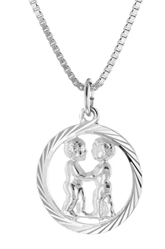 trendor Kette mit Anhänger Zwilling Silber 925 von trendor