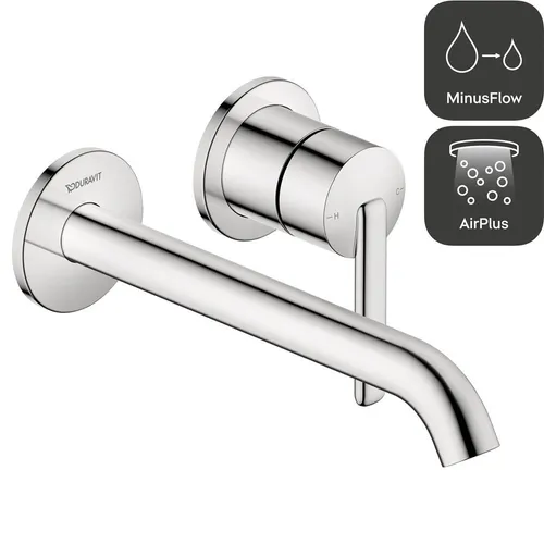 Duravit Balcoon Einhebel-Waschtischmischer Unterputz Chrom BA1070004010 - Waschbecken-Armaturen mit langlebiger Chromoberfläche und angenehm weichem Wasserstrahl durch Luftbeimischung, ideal für modernen Komfort.