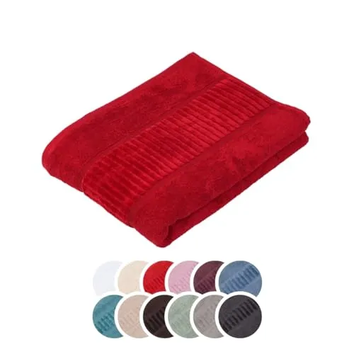 liebling Badetuch Bio Baumwolle, Serie Organic, 500 gr. / m², 100 x 150 cm, 60 Grad, saugstark, schnelltrocknend, Farbe: Rot