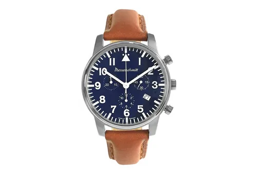 Messerschmitt Quarzuhr ME-4544P-L - Armbanduhren mit kobaltblauem Zifferblatt und hochwertigem Edelstahlgehäuse, 50m wasserdicht und Made in Germany – ideal für stilbewusste Träger.