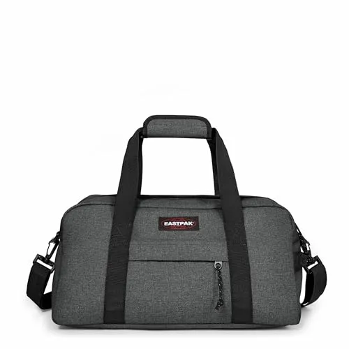 Eastpak Reisetasche Compact+ Black Denim - Reisetasche aus strapazierfähigem Nylon, wasserabweisend, ideal als Handgepäck mit 24 Litern Volumen und praktischen Fächern für eine organisierte Reise.