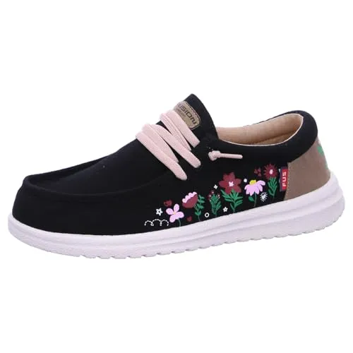 Fusion Damen Slipper Schwarz Größe 42 - Slipper & Mokassins für Damen, aus federeleichtem Baumwollmaterial, ideal für sonnige Tage in der Stadt oder am Hafen – vereint Stil und Komfort.