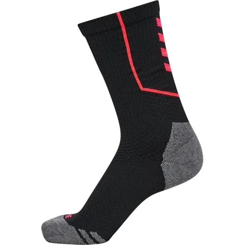hummel, hmlPRO TRAINING SOCKS LOW, BLACK/DIVA PINK, 39/42