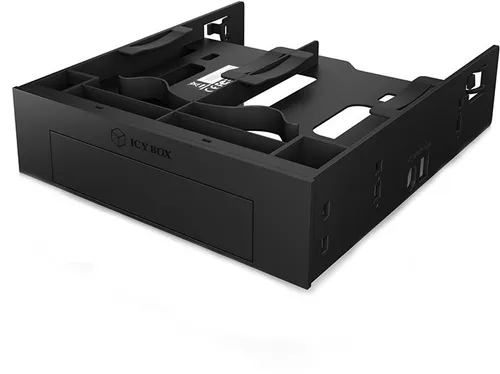 ICY BOX IB-5251 - 3-fach Einbaurahmen für 2x 2,5 Zoll HDD/SSD und 1x 3,5 Zoll HDD, schraubenlos und vibrationsdämpfend für effektiven Datenspeicher im PC