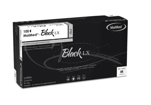 MaiMed Einmalhandschuhe Black Latex Größe S
