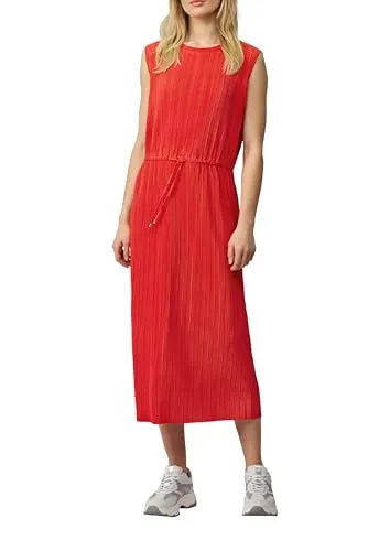 Gestreiftes Relaxed Fit Kleid für Damen in Rot, Größe 44 - Freizeitkleid für Damen mit ärmellosem Design und lockerer Passform – ideal für Sommer, Alltag und Urlaub, aus knitterarmer Qualität für einen lässigen Look.