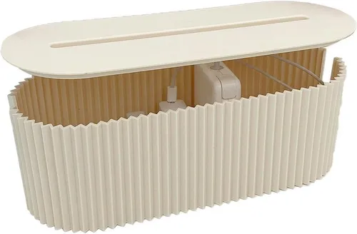 Refined Living Kabelbox Kabelmanagement-Box, Kabel-Organizer-Box, Steckdosen-Management-Box, (Multifunktional & Praktisch, Ordentliche Steckdosenleiste & Kabelaufbewahrung, Cord Hider, Kabel Organizer, Kabelbox für Schreibtisch, robust und langlebig, Flammhemmend, 1-tlg., Einfaches Design, Hochwertige Materialien, Einfach zu Bedienen), für zu Hause, im Büro, Konferenzräume oder Hotels