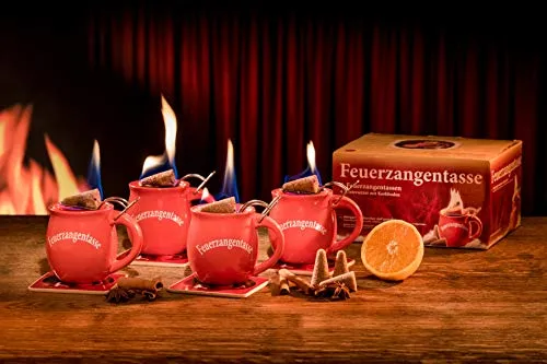 Feuerzangentasse 4er-Set, Terracotta - für Feuerzangenbowle