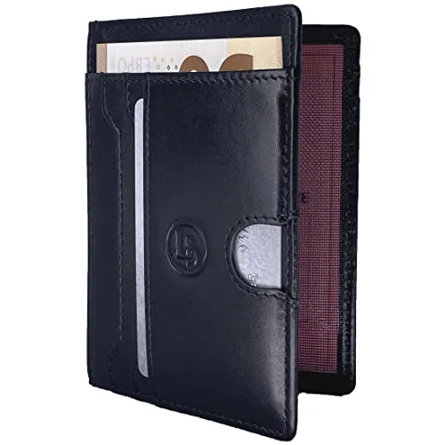 LuxyGo Kartenetui Herren Und Damen - Slim Wallet Kompakt Biifold - Klein Geldbörse - Kreditkarten Mit RFID/NFC Schutz - Blocker Karte - Kreditkartenetui Mit 9 Fach - Kartenhülle Minimalistisch
