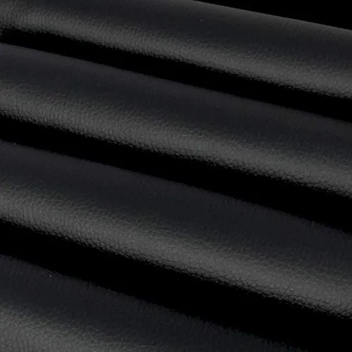 Bestlivings Kunstleder in Schwarz als laufende Meterware, Bezugs Polsterstoff viele Farben in Lederoptik zum Nähen und Beziehen 145cm Breite