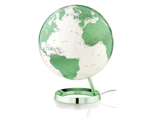 National Geographic Leuchtglobus 30 cm Silver Classic oder Gold Executive - Leuchtglobus mit 30 cm Durchmesser und stilvollem Metallic-Grün Fuß, ideal zur dekorativen Raumgestaltung und für Bildungszwecke.