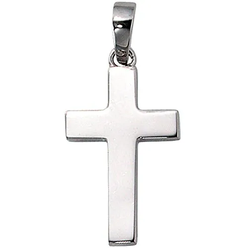 Anhänger Kreuz Silberkreuz 925 Silber rhodiniert schlicht Unisex