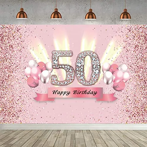 50. Geburtstag Deko Rosegold für Frauen