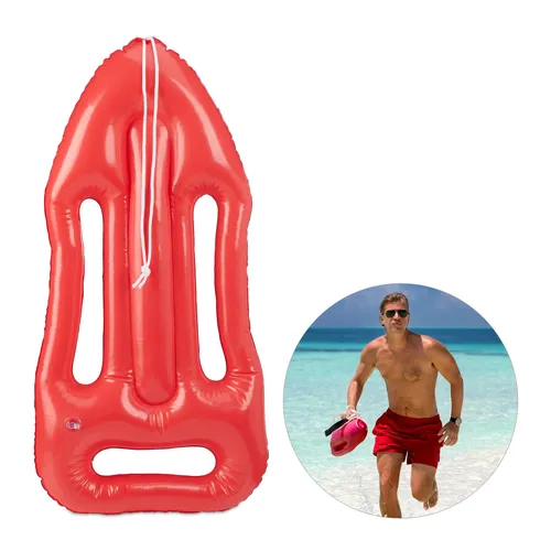 Rettungsboje aufblasbar Schwimmboje Rettungsbrett rot leicht Kostümboje