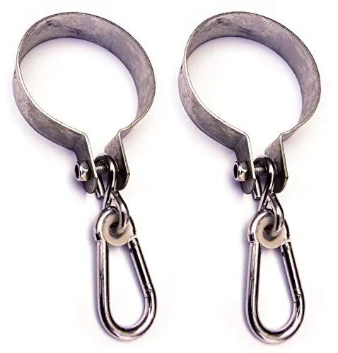 Gartenpirat 2er Set Schaukelhaken rund mit Karabiner, Haken für Schaukel Zubehör