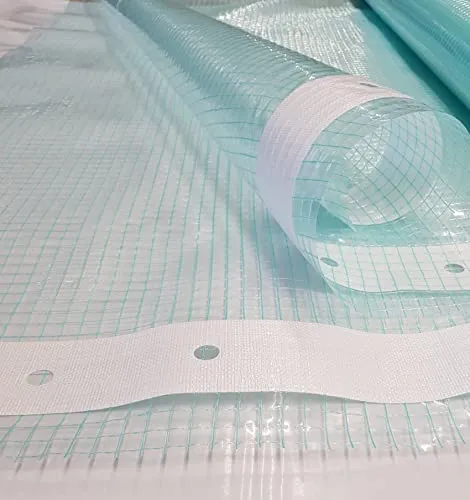 Konege 2,98€/m², Gerüstschutzplane, Gitterfolie, Breite 3,0m x Länge 6,0m, Gewächshausfolie, Gartenfolie - ca. 280g/m²