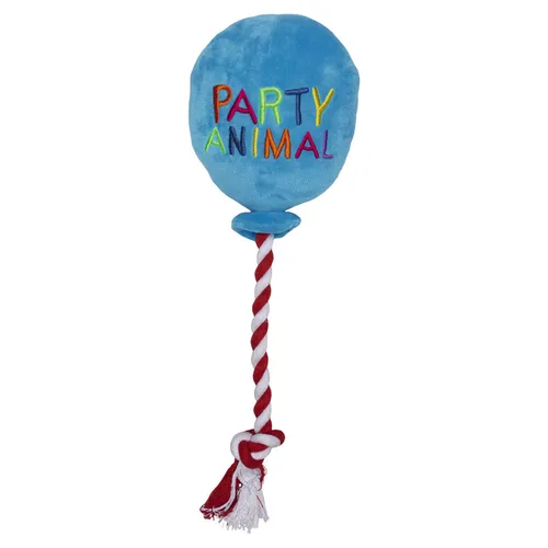 Beeztees Hundespielzeug Party Animal blau 39x13x7,5cm | Geburtstagsgeschenk Hund