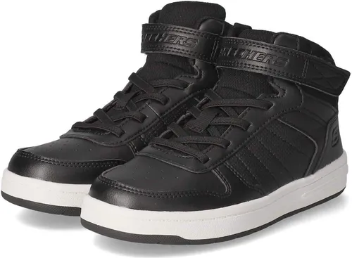 Skechers Smooth Street Sneaker, Schwarz, 36 EU - Sneaker für Jungen mit gepolsterter Komfort-Einlegesohle und stoßdämpfender Zwischensohle für maximalen Tragekomfort und Flexibilität.