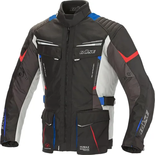 Büse Lago Pro 6XL Herren Motorradjacke - Wasserdichte Touringjacke mit 7 Taschen, atmungsaktiv und mit herausnehmbaren Protektoren für optimalen Schutz und Komfort in allen Jahreszeiten.