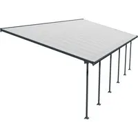 Palram - Canopia Terrassendach Feria Alu 4x10,31 m - Terrassenüberdachung aus robustem Aluminium mit wartungsfreier Polycarbonatverglasung, bietet 100% UV-Schutz und einfache DIY-Montage für ganzjährigen Schutz.