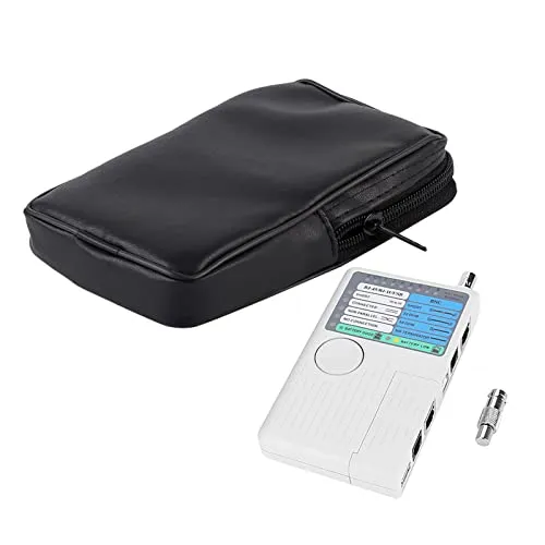 Akozon Netzwerkkabel Tester 4-in-1 Portable LAN Netzwerkkabel Tester Remote RJ11 RJ45 USB BNC für UTP STP Kabel Tracker