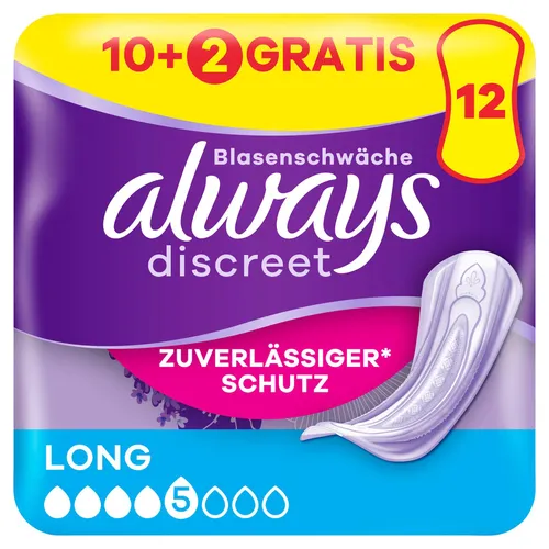 Always Discreet Inkontinenz-Höschen Long 10+2 GRATIS