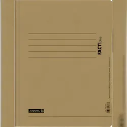 Schnellhefter FACT!plus 375g braun - Hochwertiger A4 Schnellhefter aus dickem Pressspankarton, ideal für Amts- und kaufmännische Heftungen