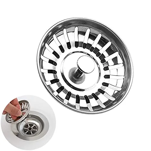 lumcov Rostfreies Edelstahl Spülbecken Sieb 78mm,Siebkörbchen Spüle,Spüle Ersatzteil