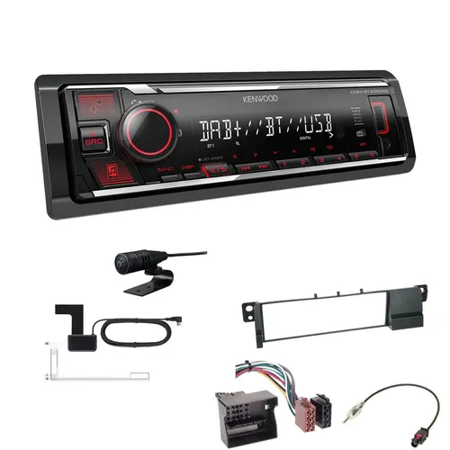 Kenwood KMM-BT408 DAB+ 1-DIN Auto Radio Bluetooth für BMW 3er 2001-2005 schwarz