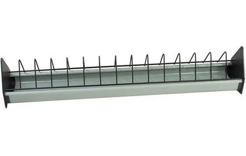 Futterrinne mit Kippgitter aus Kunststoff 100cm
