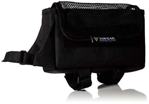 Topeak Unisex-Adult TriBag All Weather Rahmentasche, Black/White, Large (18 x 10.2 x 4 cm, 0.72 L)
