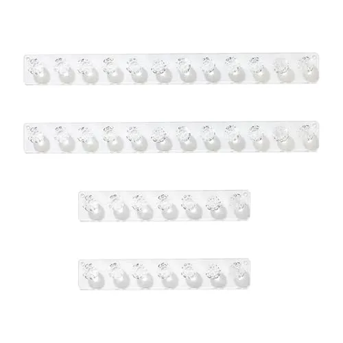 YSJCHEBS 4 Stück Transparenter Halskettenhalter, Schmuckaufbewahrungsbox Zum Aufhängen, Schmuckaufhänger, Garderobenzubehör, Halskettenhaken, Schmuckaufhänger-Organizer, Acryl-Aufhänger