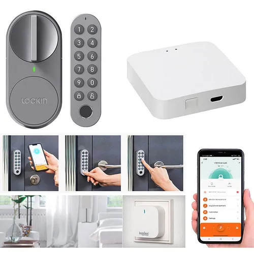 Produktbild VisorTech Smart Lock: Elektronisches Türschloss mit Fingerabdruck & PIN-Code
