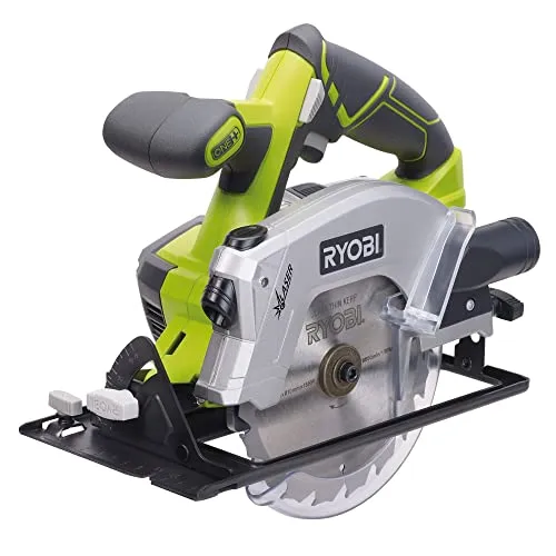 Ryobi RYOBI RWSL1801M Kreissäge - Sägen: Mit präziser Laserführung und großer Schnitttiefe von 45 mm bis 90 Grad, ideal für vielseitige Anwendungen und komfortable Handhabung.