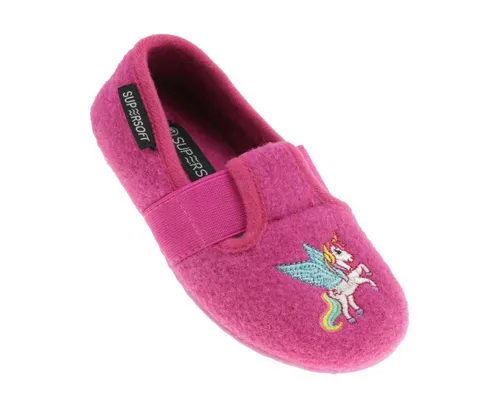 SUPERSOFT Supersoft Mädchen Hausschuh Einhorn EUR 29 - Süßer Einhorn Hausschuh für Mädchen in Größe 29, besonders weich und bequem für gemütliche Stunden zu Hause.