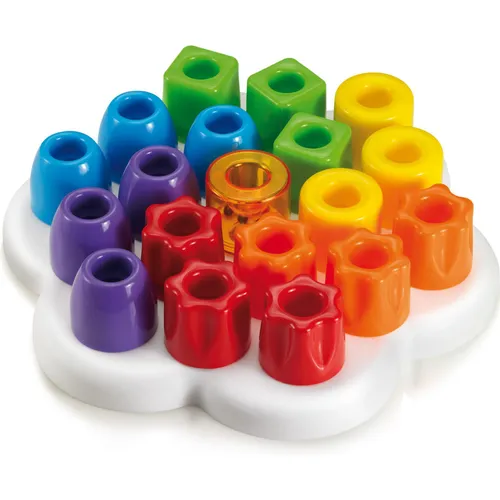 Quercetti Maxi Steckstifte - Pädagogisches Spielzeug für Kleinkinder - Baukästen & Bausteine, fördert spielerisch Feinmotorik und Kreativität mit großen, sicheren Stiften für kleine Hände.